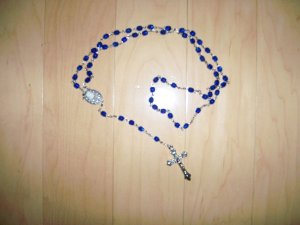 Rosary Navy Crystal Beads  BNK1453