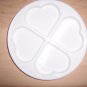 MicroWave Four Heart Shaped Partitions Dish  BNK1473