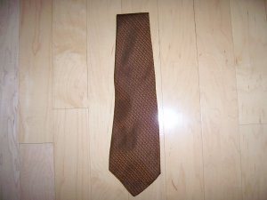 Tie Redish Brown W Black Stripes By Wm M Frazin USA BNK1483