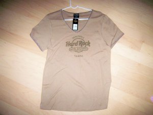 Hard Rock Shirt Brown V Neck XLarge BNK1557