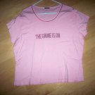Hard Rock Shirt Pink "Game Is On" Large BNK1558
