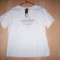 Hard Rock Shirt White XL  With Silver Sparkles Logo BNK1561