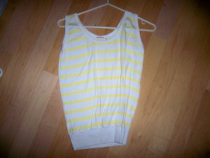 Ladies Tank Top Size 10 Yellow/White BNK1616