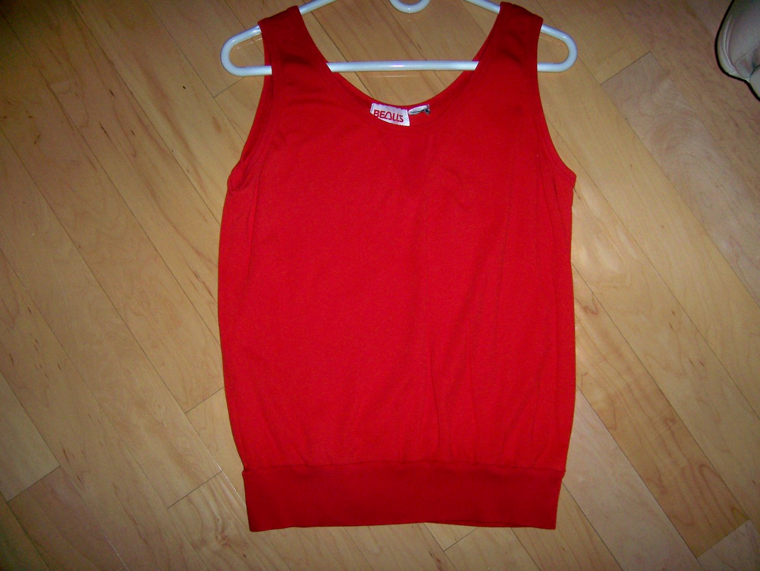 Ladies Tank Top Red By Bealls Size 10 BNK1622