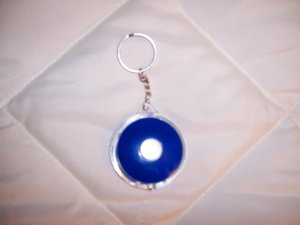 Key Chain Blue And Clear 2" With 2" Chain& Ring BNK1724