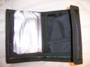 Black Nylon Wallet Veclcro Closure  BNK1729