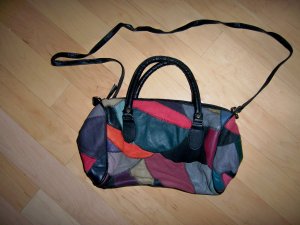 Purse Multi Colored Patchwork Leather Carry Or Shoulder BNK1882