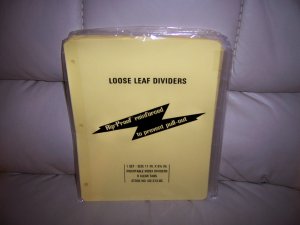 Avery Loose Leaf Dividers  8 Clear Index Inserts  BNK1943