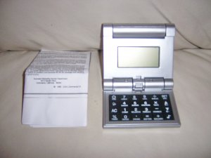 Hand Calculator & Calendar In Silver Stand Up Case BNK1958