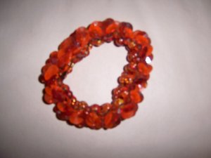 Russet To Orange Stretch Pepples Bracelet BNK1971