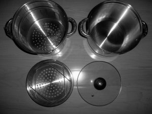 Pot 6 Qt -Steamer-Strainer & Cover Stainless Steel   BNK2029