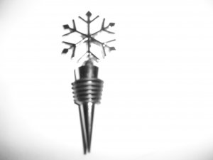 Bottle Stopper Snowflake Design Sterling Silver  BNK2152