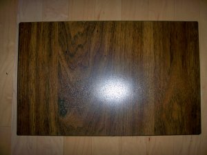 Wood Finished Pressboard Roating Tray 19x12  BNK2159