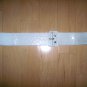 LAdies/Misses White Alligator Leather Trim Belt Size 28-30 BNK2167