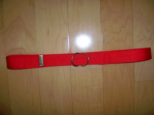 Ladies/Misses Red Cloth Type Belt Size 28-30  BNK2174