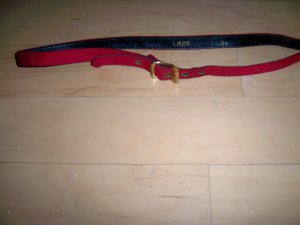 Ladies/Misses Red Thin Belt Size 10 (24-28 Belt  BNK2175