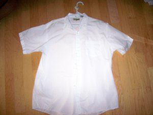 Men's White Dress Shirt By Haband Size 17 1/2   BNK2178