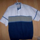 Men's Polo Shirt White/Grey/Navy Size 18 Neck BNK2184