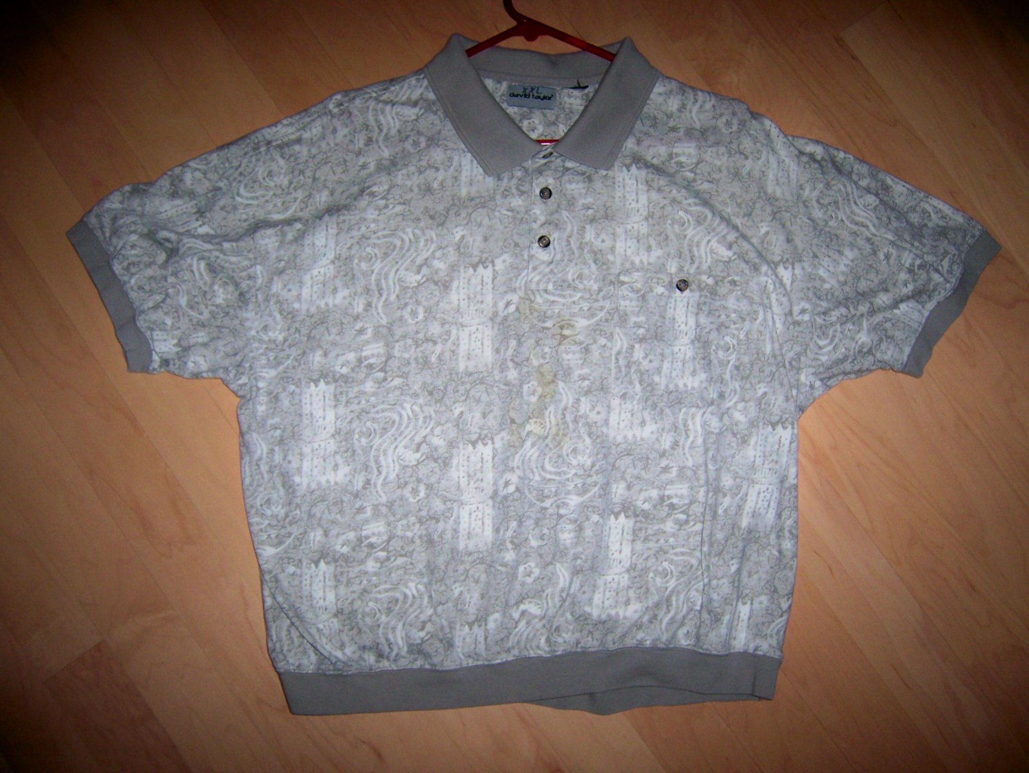 Men's Light Gray Polo Shirt Size 18 BNK2186