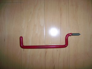 Red Rubberized Hanging Hooks 6"Long  BNK2192