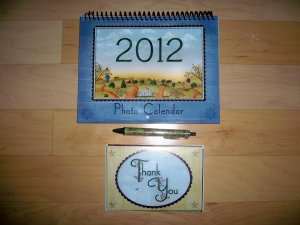 2012 Calendar With Photo Pockets & 8 NotecardsW Envelopes BNK2209
