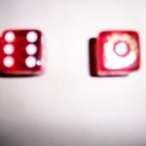 Pair Vega Dice Red With Reg Numbers  BNK2223