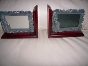 Golf Bookcase Photo Dispay Walnut & Silver  BNK2238