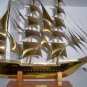 Brass Ship Display With Name Tag Sagre Portugal 1937 BNK2366