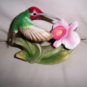 Anna's Hummingbird W Pink Orchid  BNK2386