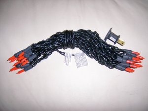 Red Holiday Lights Electric 20 Lights UL Listed BNK2419
