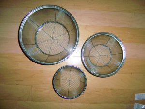 Set OF Three Stainless Steel Strainers  BNK2445