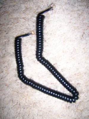20" Stretching Phone Cord Black    BNK2577