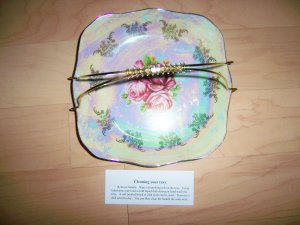 Serving  Decorative Plate With Gold Plated Handle BNK2640