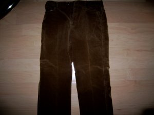 Girls Cotton/Spandex Suede Look Brown Slacks  BNK2672