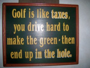 Golf Wall Plaque   BNK2683