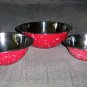 Red/Stainless Steel Serving Bowls   BNK2697