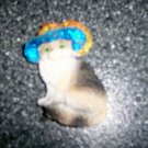 Magnet 3"x1" Black/White Cat W  Blue & Gold Hat BNK2712