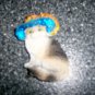 Magnet 3"x1" Black/White Cat W  Blue & Gold Hat BNK2712