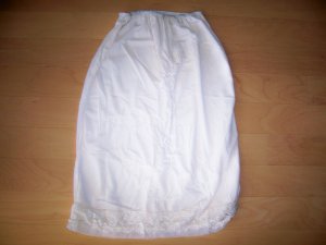 White Half Slip Size 24Double Front W Lace Applicae trim BNK2749