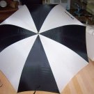 Umbrella Black And White 35" Open  BNK2816