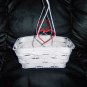 White Wicker Finished Basket 7"x4"w 7"Rope&HeartHandle BNK2823