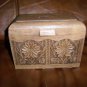 Recipe Box Brown w Leaf Designs Box & Cards BNK2829