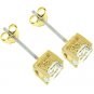 Round Cut Princess Stud Earrings