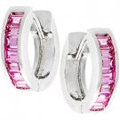 Popping Pink Emeralds Earrings