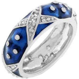 Boogie Down Navy Enamel Ring