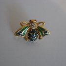 Gold Tone Enamel Bee Pin