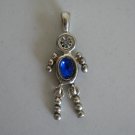 Silver Birthstone Blue Emerald Male People