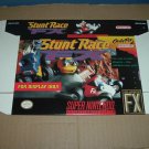 BRAND NEW Stunt Race FX "FOR DISPLAY ONLY" Authentic SNES Game Box, VERY RARE item FOR SALE BRAND NEW Stunt Race FX "FOR DISPLAY ONLY" Authentic SNES Game Box, VERY RARE item FOR SALE