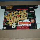 BRAND NEW Vegas Stakes "FOR DISPLAY ONLY" Authentic SNES Game Box, VERY RARE item FOR SALE BRAND NEW Vegas Stakes "FOR DISPLAY ONLY" Authentic SNES Game Box, VERY RARE item FOR SALE