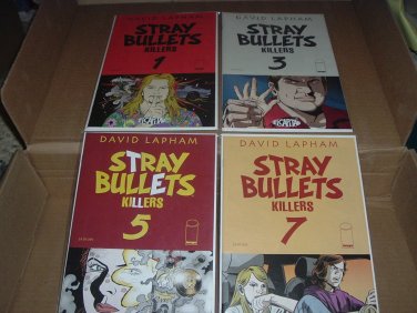 Stray Bullets: Killers #1-8 FULL SET, NEAR MINT COMPLETE SERIES David Lapham, Image 2014 for sale